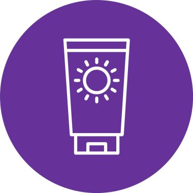 Güneş kremi Vektör Simgesi Tasarımı