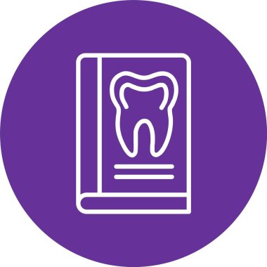 Diş Kitabı Vektörü Simgesi Tasarımı