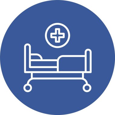 Hospital Bed Vector Icon Design