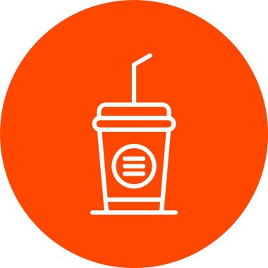 Soğuk İçecek Vektörü Simgesi Tasarımı