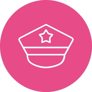 Police Hat Vector Icon Design