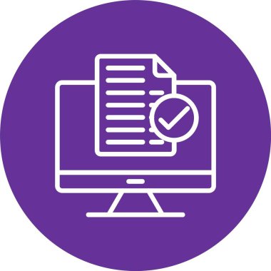 Çevrimiçi Belgelendirme Vektörü Simgesi Tasarımı