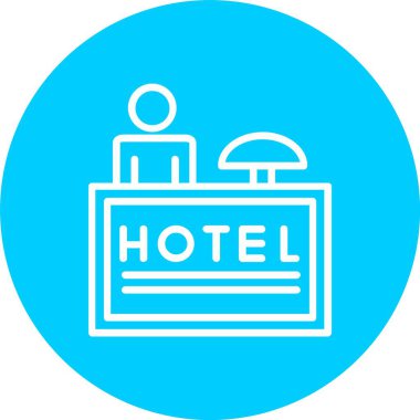 Hotel Counter Vector Icon Design