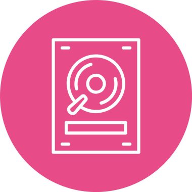Hard Disk Vektör Simgesi Tasarımı