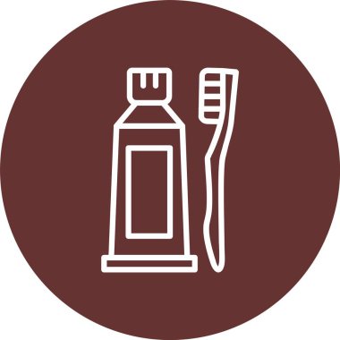 Diş Fırçası Diş macunu Vektör Simgesi Tasarımı