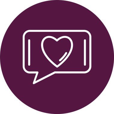 Love Chat Vector Icon Design