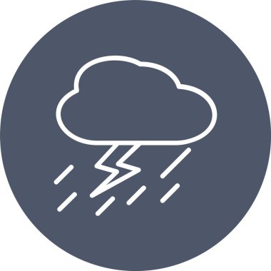 Fırtına Vektörü Simgesi Tasarımı