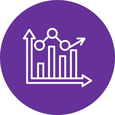 Bar Graph Vector Icon Design