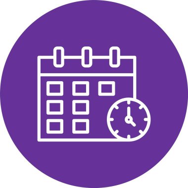 Dönem Zaman Vektörü Simgesi Tasarımı