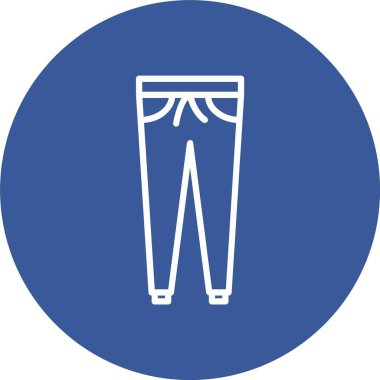 Pantolon Vektörü Simgesi Tasarımı