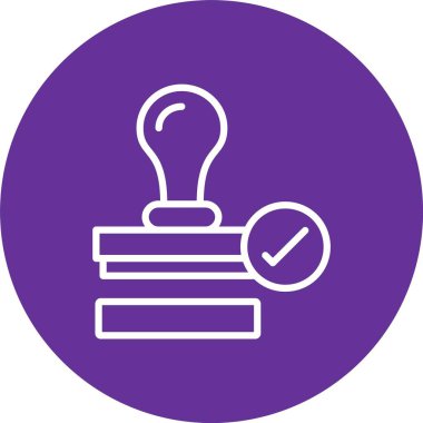 Onaylanmış Pul Vektörü Simgesi Tasarımı