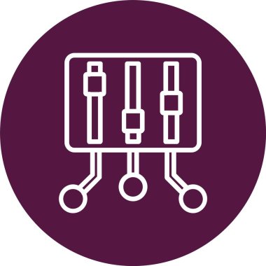 Kontrol Vektör Satırı Vektör Simgesi Tasarımı