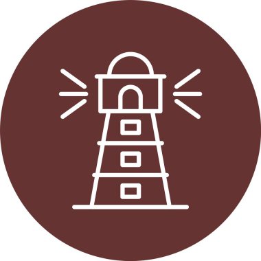 Deniz feneri Vektör Simgesi Tasarımı