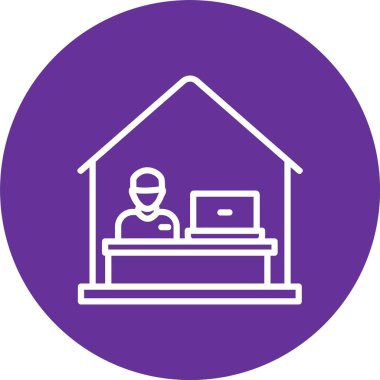 Ev vektör simgesi tasarımından çalış