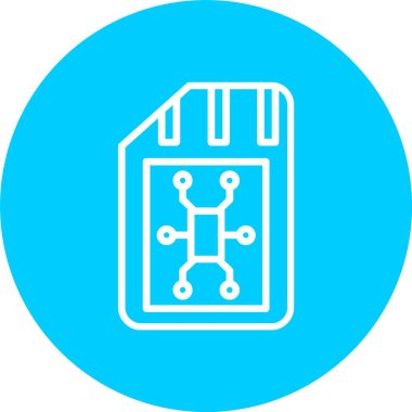 Memory Card Vector Icon Design