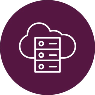 Cloud Server Vector Icon Design