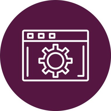 Tarayıcı Ayarları Vektör Simgesi Tasarımı