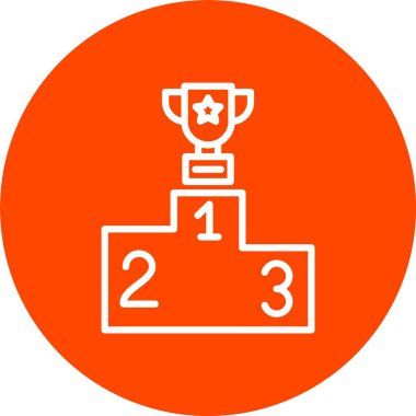 Birinci Ödül Vektör Simgesi Tasarımı