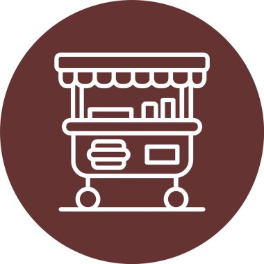 Gıda Arabası Vektör Simgesi Tasarımı