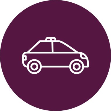 Police Car Vector Icon Design