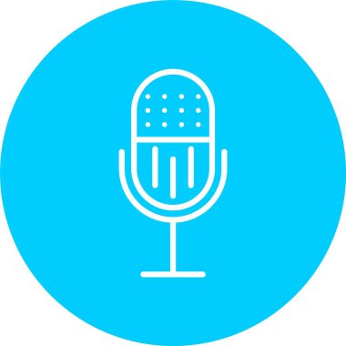 Mikrofon Vektörü Simgesi Tasarımı