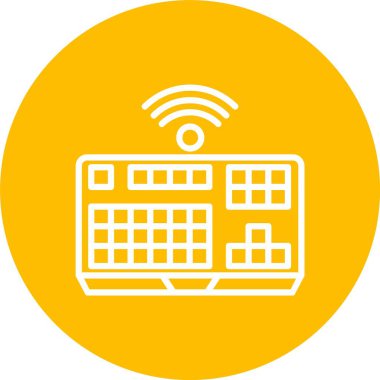 Kablosuz Klavye Vektör Simgesi Tasarımı