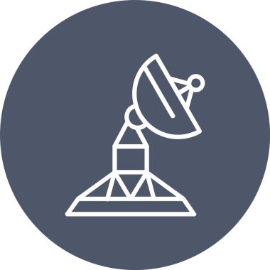 Uydu Tabağı Vektör Simgesi Tasarımı