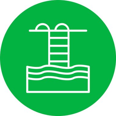 Swimming Pool Vector Icon Design