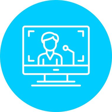 Basın Konferansı Vektör Simgesi Tasarımı