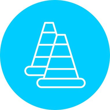 Traffic Cone Vector Icon Design