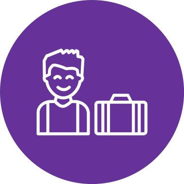 Yolcu Vektörü Simgesi Tasarımı