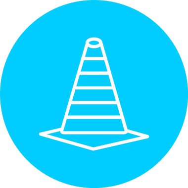 Traffic Cone Vector Icon Design