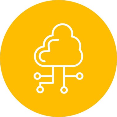 Bulut Teknolojisi Vektör Simgesi Tasarımı