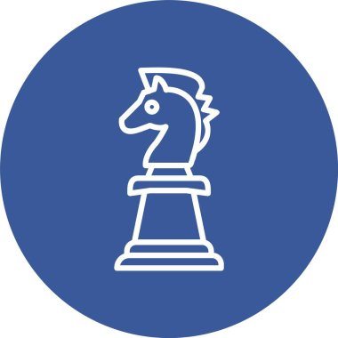 Satranç Şövalyesi Vektör Simgesi Tasarımı