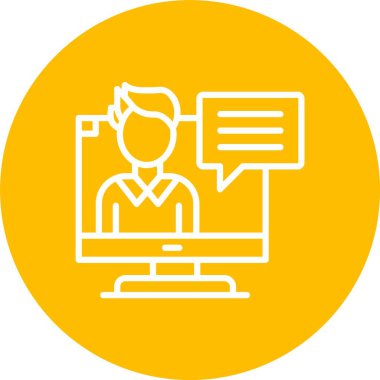 Video Ders Vektörü Simgesi Tasarımı