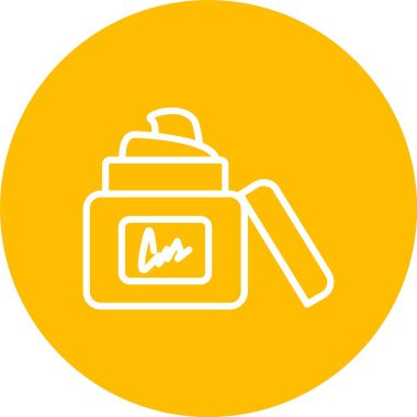 Yüz Kremi Vektör Simgesi Tasarımı