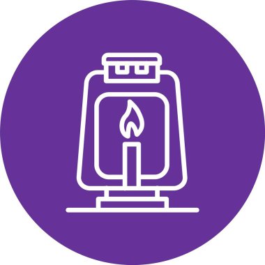 Oil Lamp Vector Icon Design