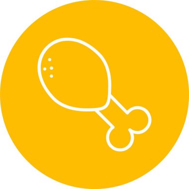 Tavuk Bacağı Vektör Simgesi Tasarımı