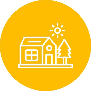Farm House Vector Icon Design