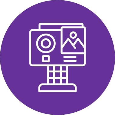 Eylem kamerası vektör simgesi tasarımı