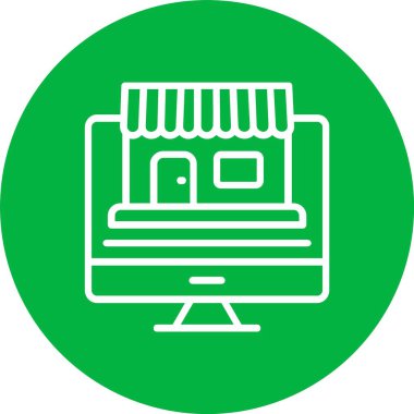 Çevrimiçi Dükkan Vektörü Simgesi Tasarımı