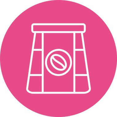 Kahve Paketi Vektör Simgesi Tasarımı