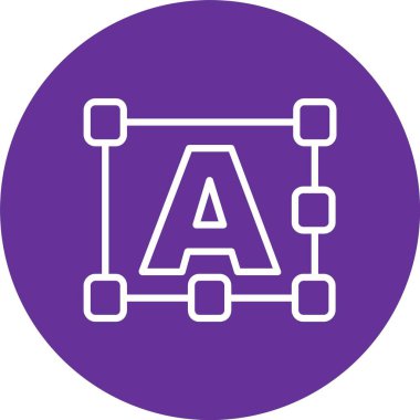 Metin Vektörü Simgesi Tasarımı