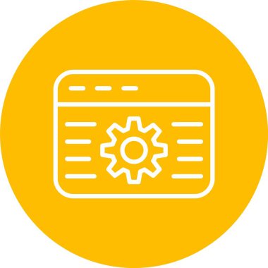 Tarayıcı Ayarları Vektör Simgesi Tasarımı