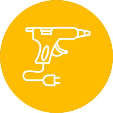 Glue Gun Vector Icon Design