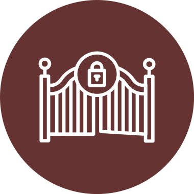 Gate Close Vector Icon Design