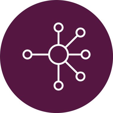 Moleküller Vektör Simgesi Tasarımı