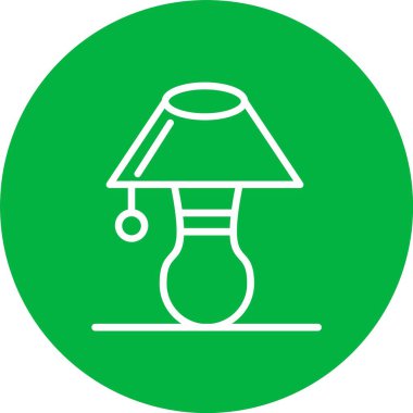 Table Lamp Vector Icon Design