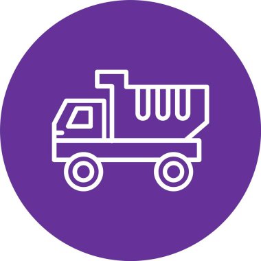 Dumper Truck Vector Icon Design