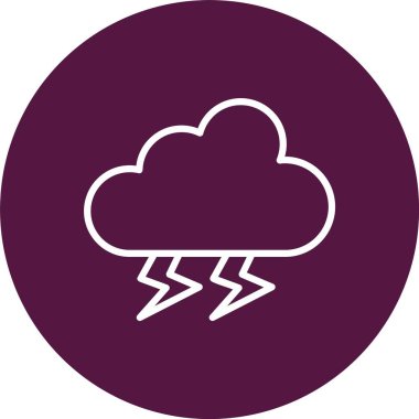 Şimşek Fırtınası Vektör Simgesi Tasarımı